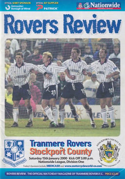 Tranmere Rovers v Stockport County Match Programme 2000-01-15